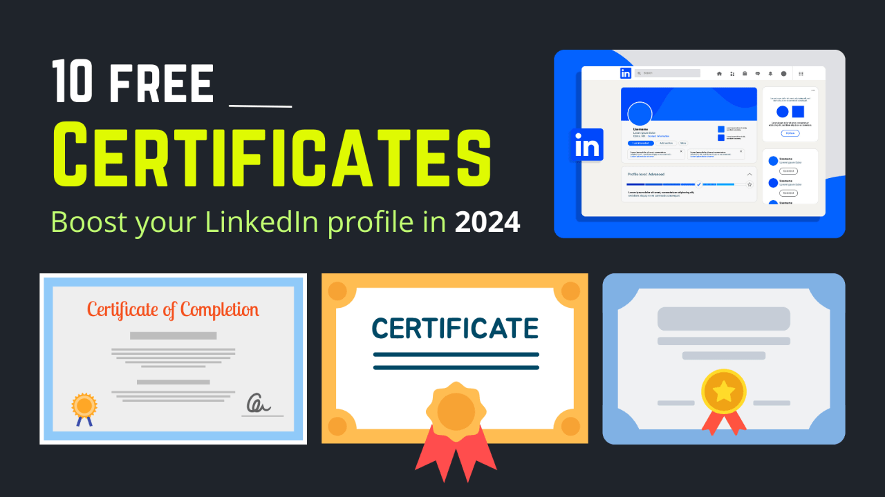 10 Free Certifications for boost LinkedIn profile